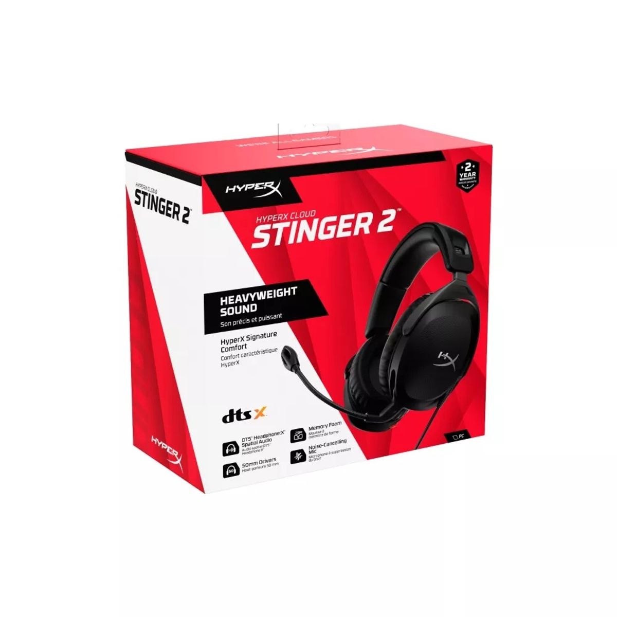 HYPERX - Audífonos Gamer HyperX Cloud Stinger 2 Jack 3.5 mm Negro