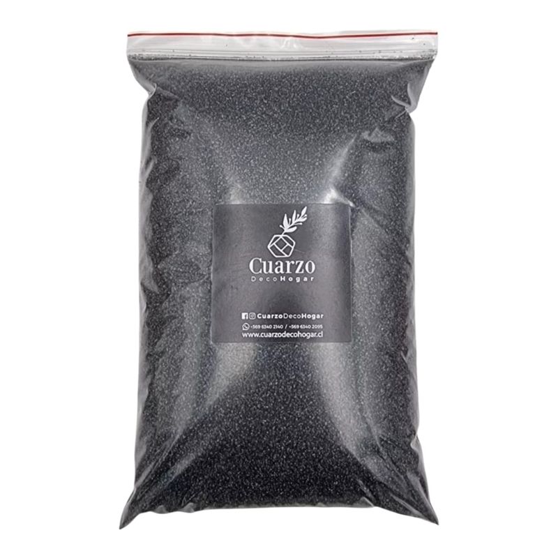GENERICO - Arena de Cuarzo Color  NEGRO. 1 kg