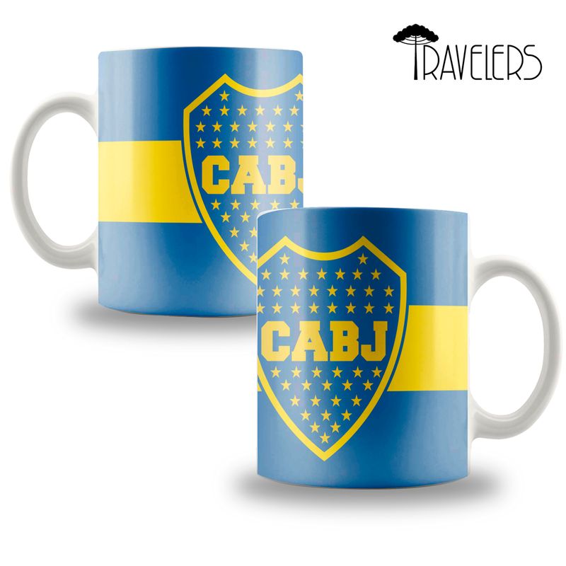 GENERICO - Tazón Cerámico Blanco Boca Juniors