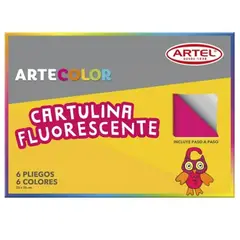 GENERICO - Cartulina Fluorescente ArteColor 6 Hojas 6 Pliegos