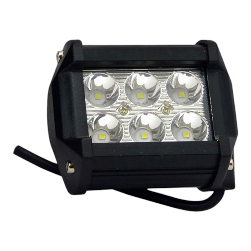 GENERICO - Neblinero 6 LED 18W 12V Modelo Rectangular