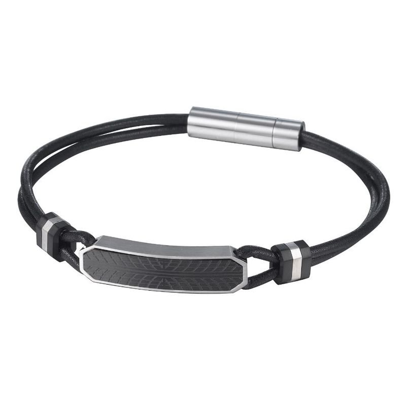CAT - Pulsera de Hombre Cat J001B10112 Plateado-Negro - Gris