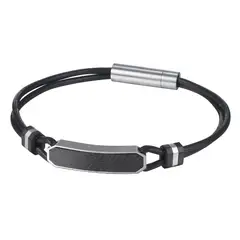CAT - Pulsera de Hombre J001B10112 Plateado-Negro - Gris
