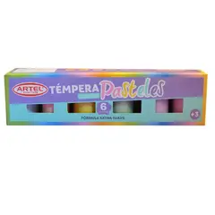 GENERICO - Tempera Colores Pasteles Artel 6 Unidades
