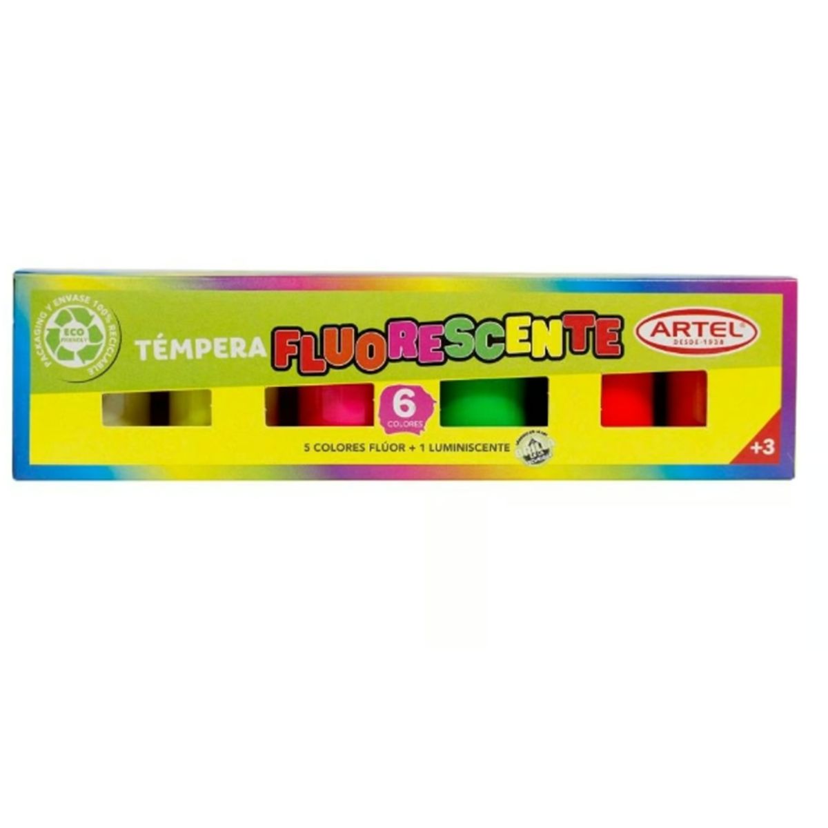 GENERICO - Tempera Fluorescente Artel 6 Unidades