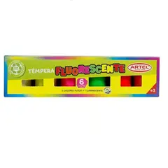 GENERICO - Tempera Fluorescente Artel 6 Unidades