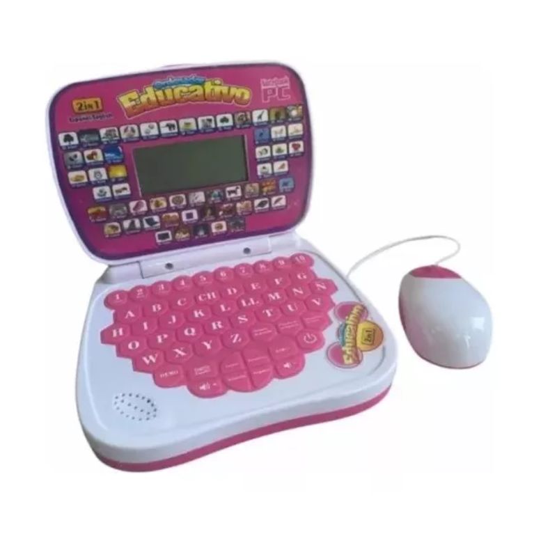 GENERICO - Mini Computador De Juguete Didactico Y Educativo Rosa Espin