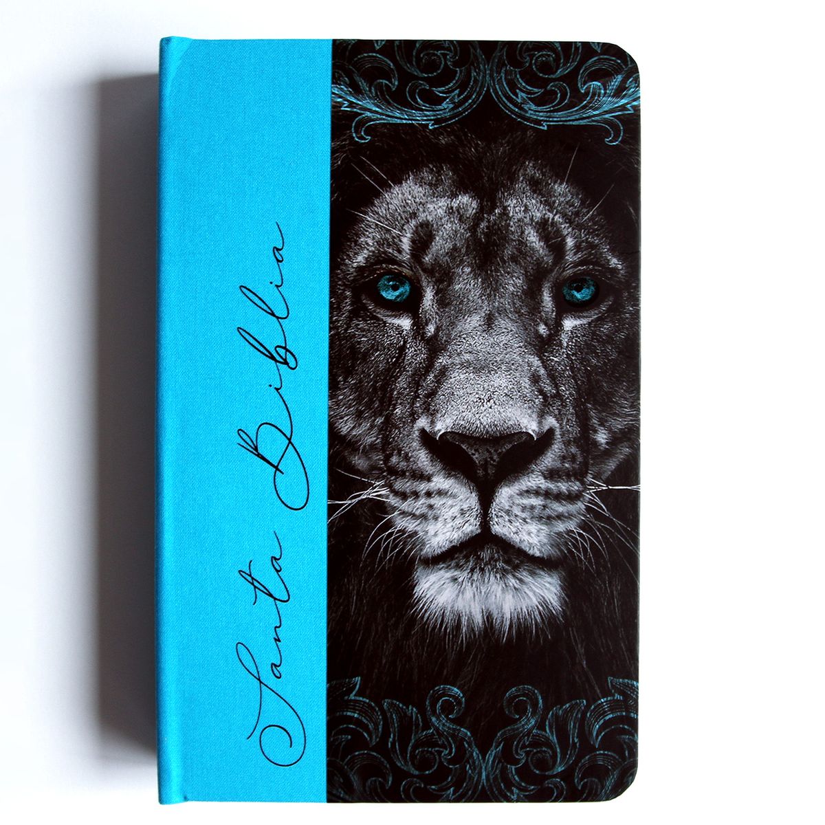 ORIGEN - Biblia RVR 1960 letra grande, tapa dura, León aguamarina