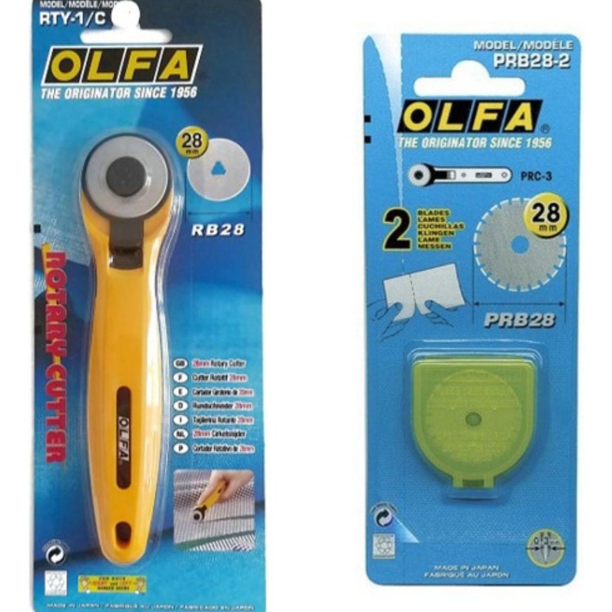 OLFA - Cuchillo Rotativo De 28mm + Repuesto Prc-3 Prepicador Olfa