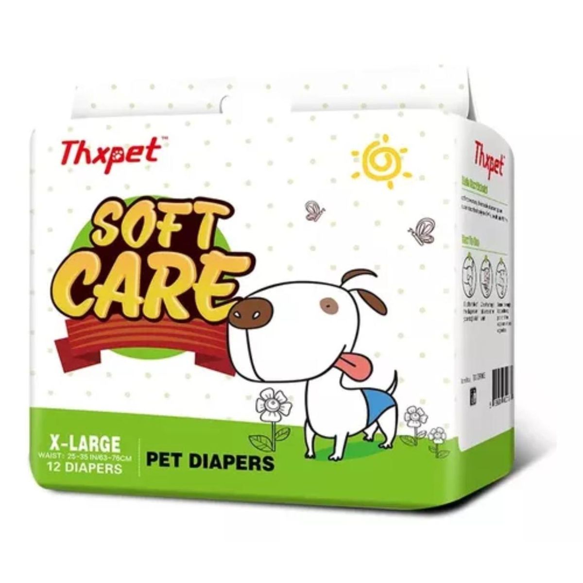 GENERICO - Pañales Peros pastor aleman o Dalmata Talla Xl 25-40 Kg -12Un