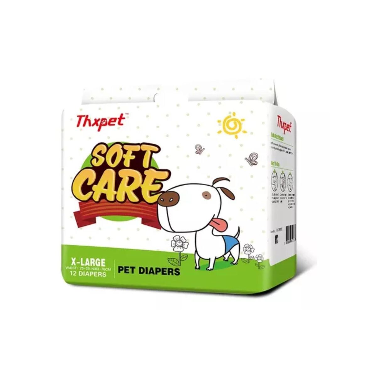 GENERICO - Pañales Peros pastor aleman o Dalmata Talla Xl 25-40 Kg -12Un