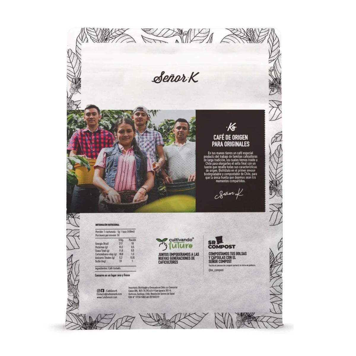 SEÑOR K - Café de Colombia Blend Manizales 250gr Molido Señor K