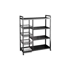 GENERICO - Estante De 4 Niveles Con Cestas Para Frutas Y Vegetales