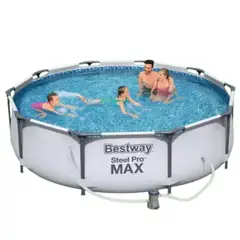 BESTWAY - Piscina Estructural Redonda Grande 305x76 + Bomba Filtro