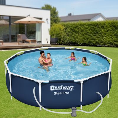 Imagen 2 del producto Piscina Estructural Redonda Grande 305x76 + Bomba Filtro