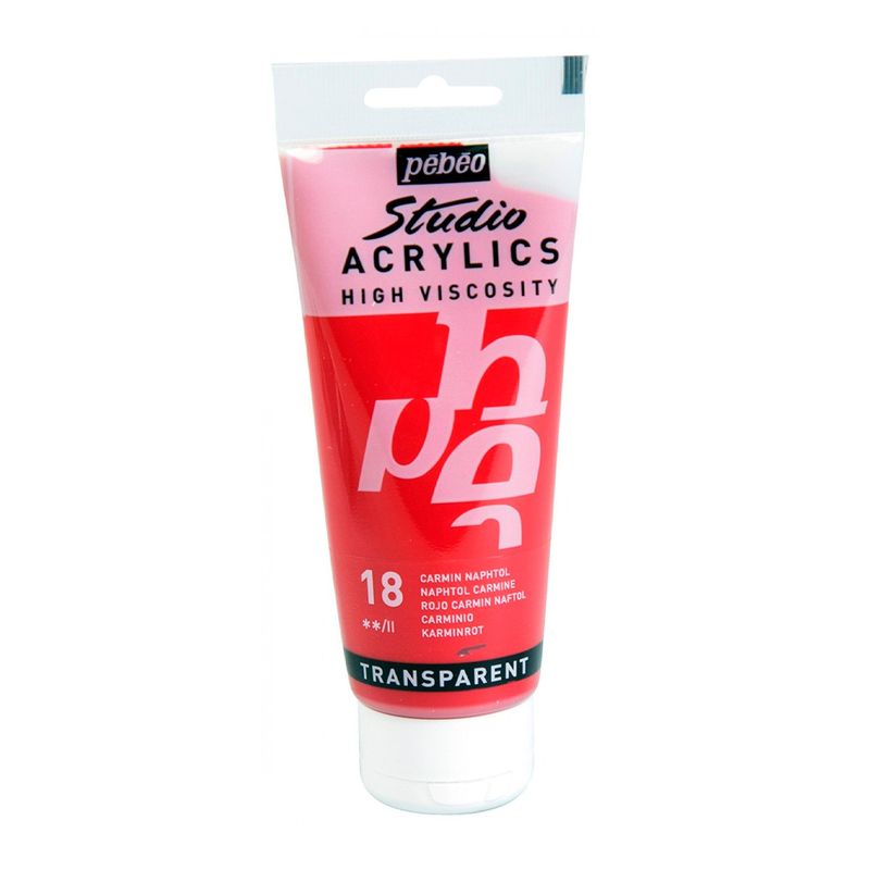 PEBEO - Acrilico Pebeo Studio 100 ml - 18 CARMÍN NAFTOL