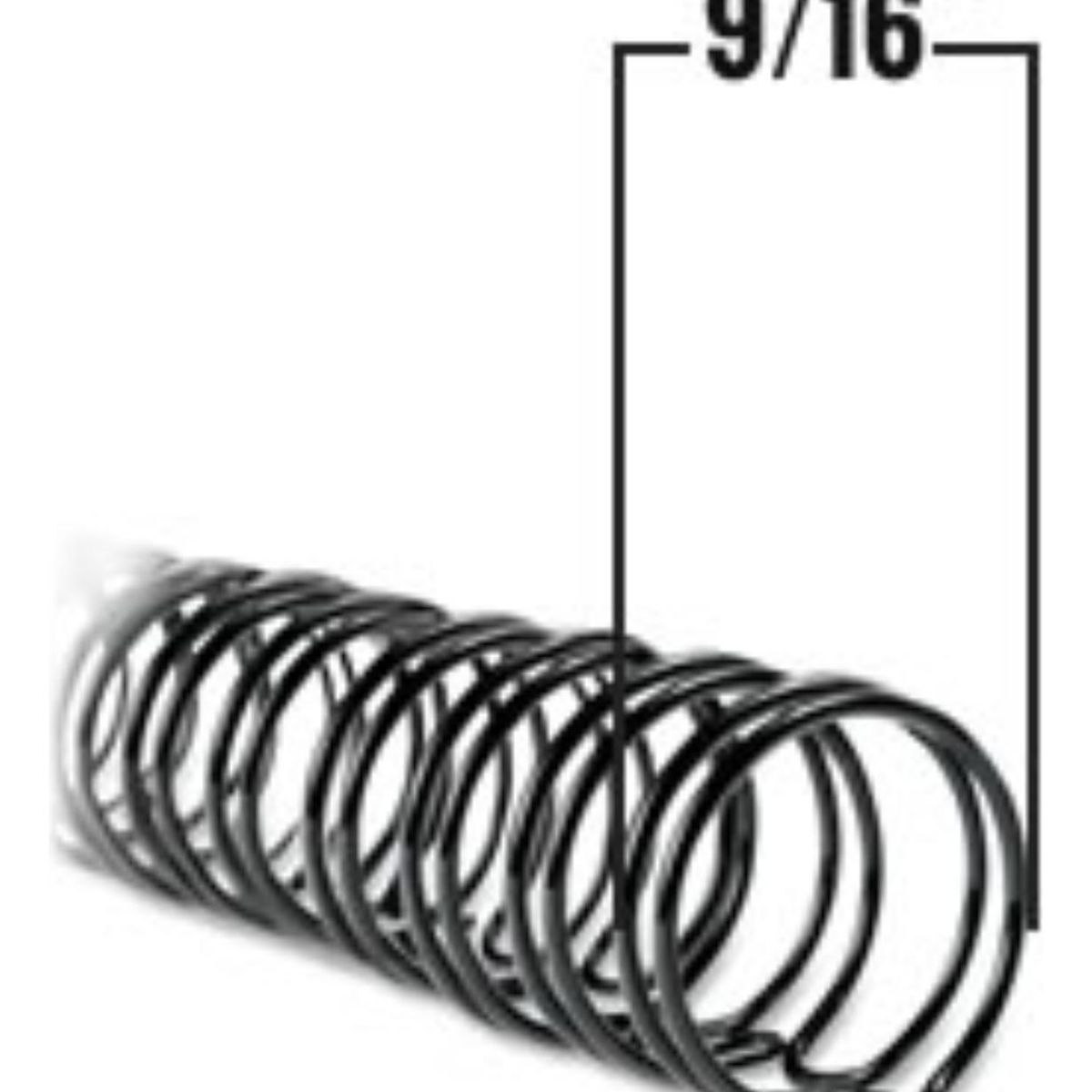 GENERICO - Anillo Metalico Doble Cero 3:1 14.3mm (9/16) 10 Unid. - Negro