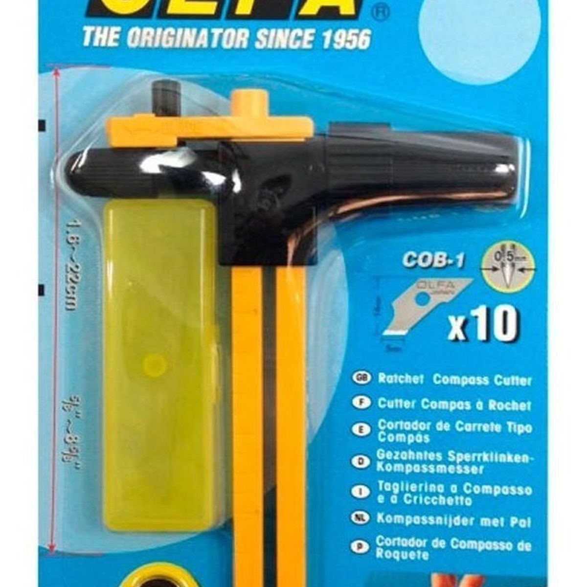 OLFA - Compás De Corte Olfa Con Sistema De Giro + 10 Repuestos