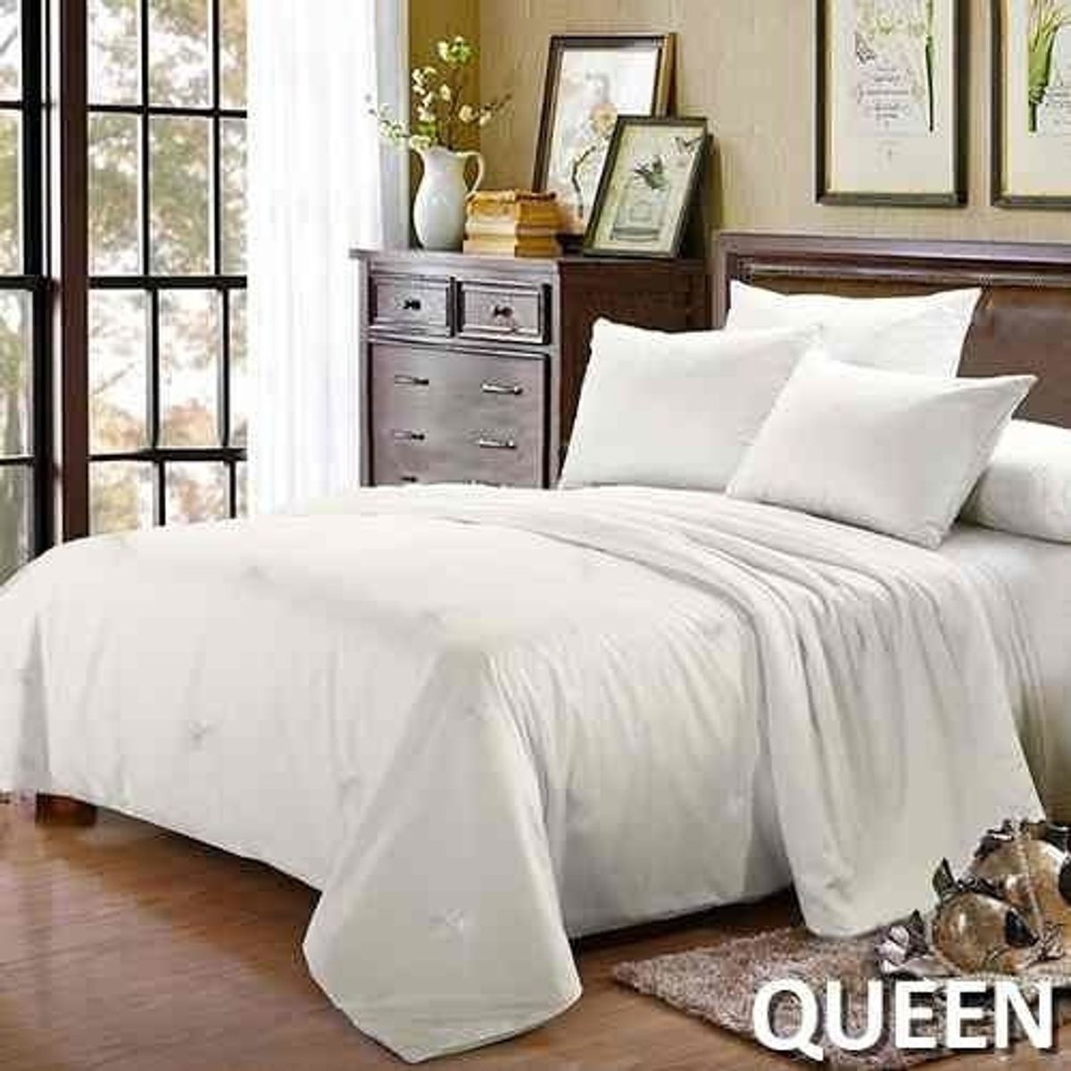TODODESCUENTO - Plumón Relleno De Seda Mulberry, Queen, Cama, Hogar, Lujo