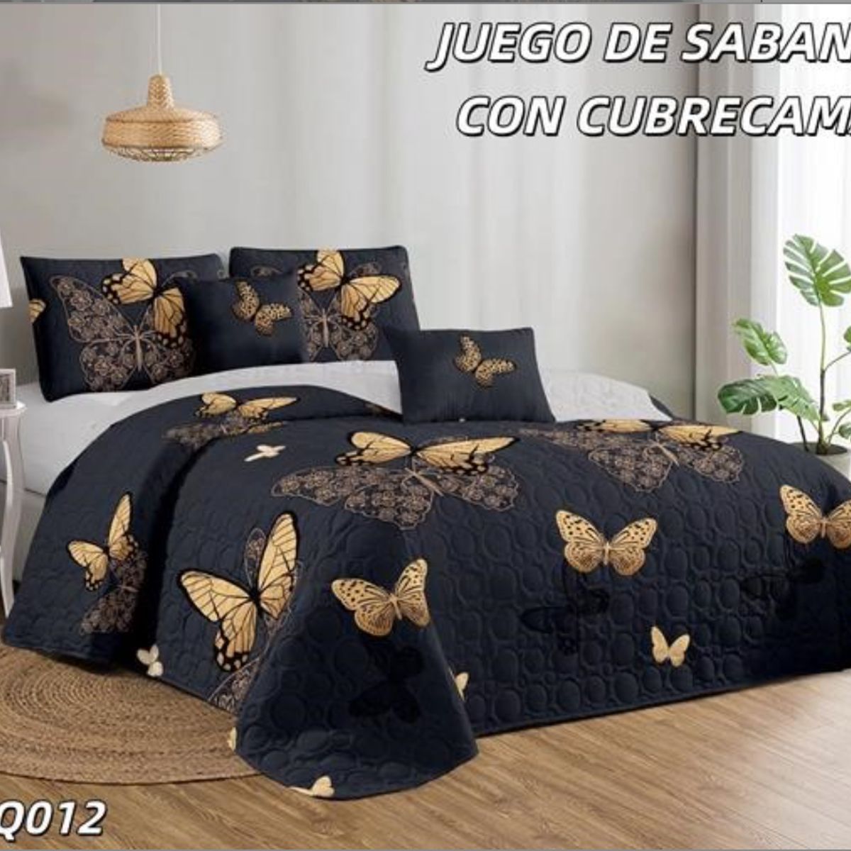 GENERICO - Cubrecama Quilt De Verano + Juego De Sabanas 2 Plazas