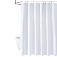 CASATUA - Cortina Baño Ducha Impermeable Con Iman y Forro - Blanco