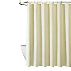 CASATUA - Cortina Baño Ducha Impermeable Con Iman y Forro - Crema