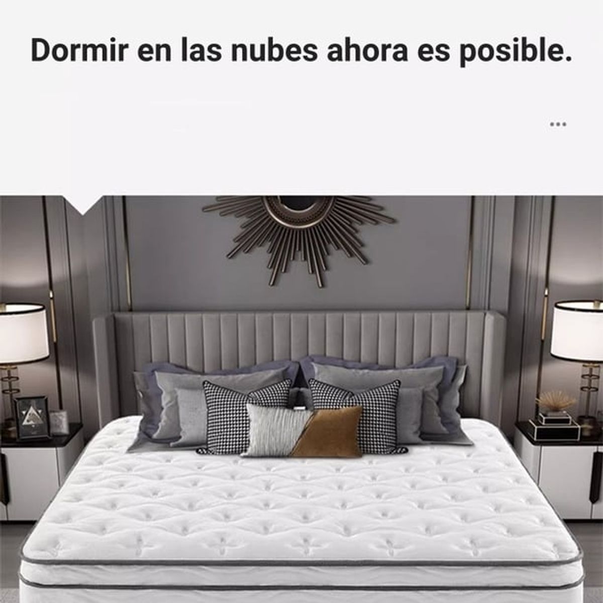 LUBABYCAS - Colchón King Comprimido Nube Pocket 180x200x30cm LuBabycas