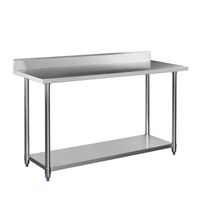 Mesón Mural De Acero Inox 120cm Negocio BOZZO