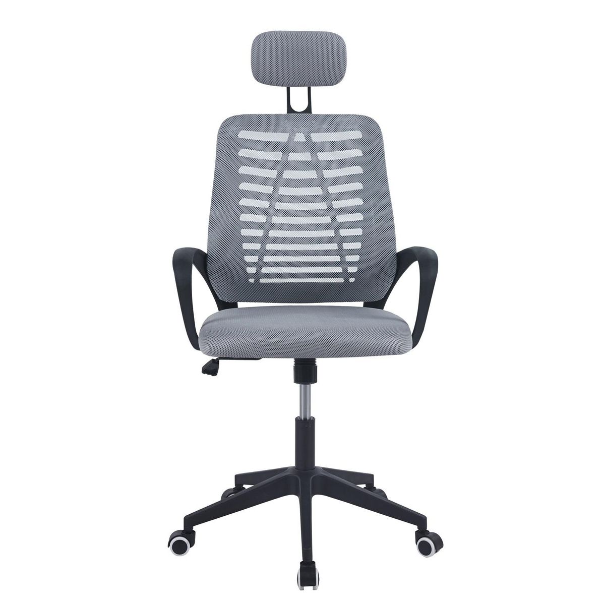 MIDTOWN - Silla De Oficina Mesh Con Cabezal Gris Midtown