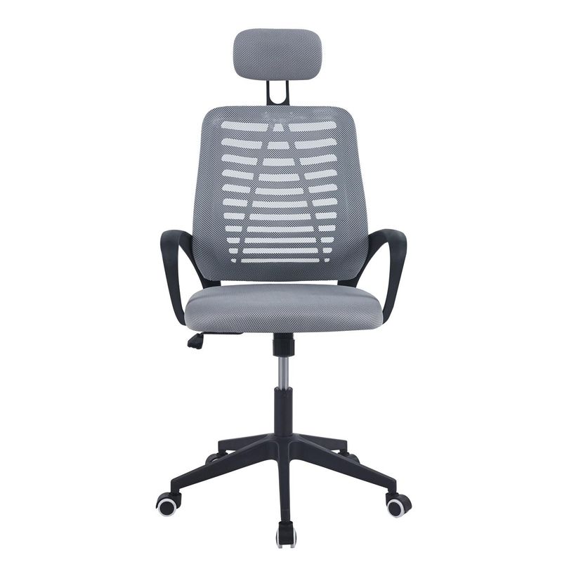 MIDTOWN - Silla De Oficina Mesh Con Cabezal Gris Midtown