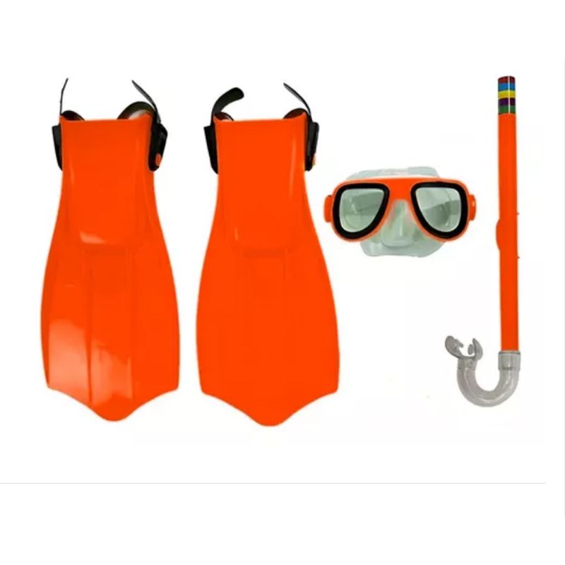 GENERICO - Set De Buceo Snorkel Aletas Mascara Piscina Playa Ajustable