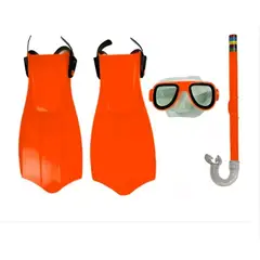 GENERICO - Set De Buceo Snorkel Aletas Mascara Piscina Playa Ajustable