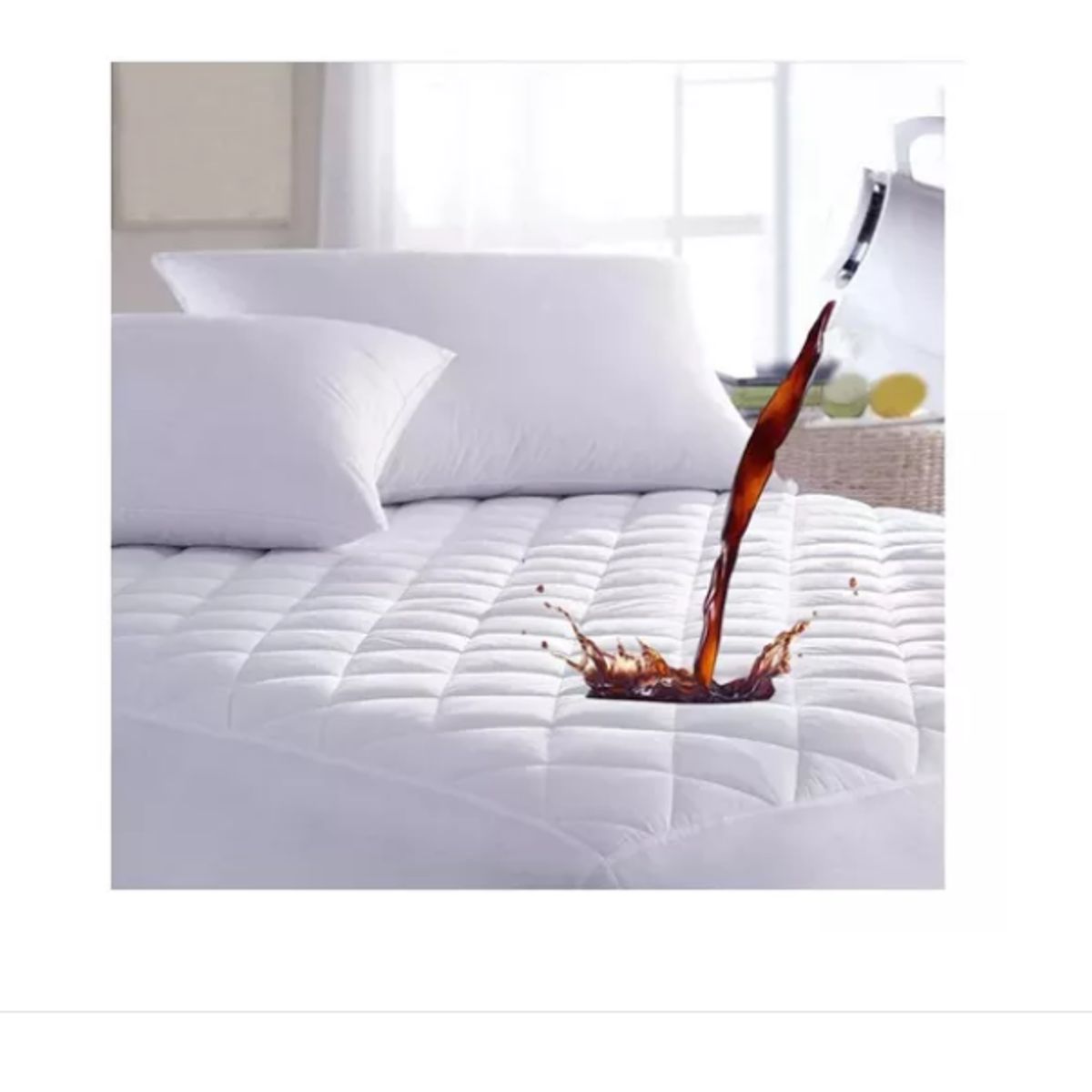 GENERICO - Cubrecolchón Impermeable 2 Plazas + Funda De Almohada