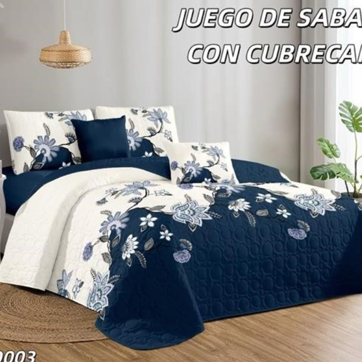 GENERICO - Cubrecama Quilt De Verano + Juego De Sabanas 2 Plazas