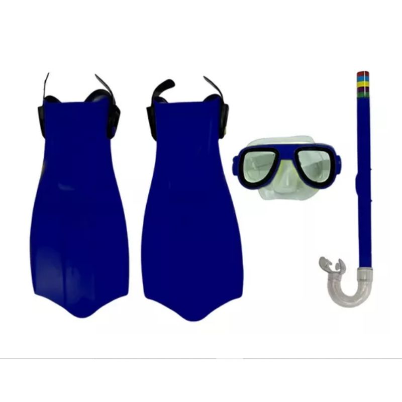 GENERICO - Set De Buceo Snorkel Aletas Mascara Piscina Playa Ajustable