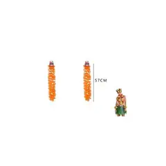 GENERICO - Collar Hawaiano Naranja 57 Cm