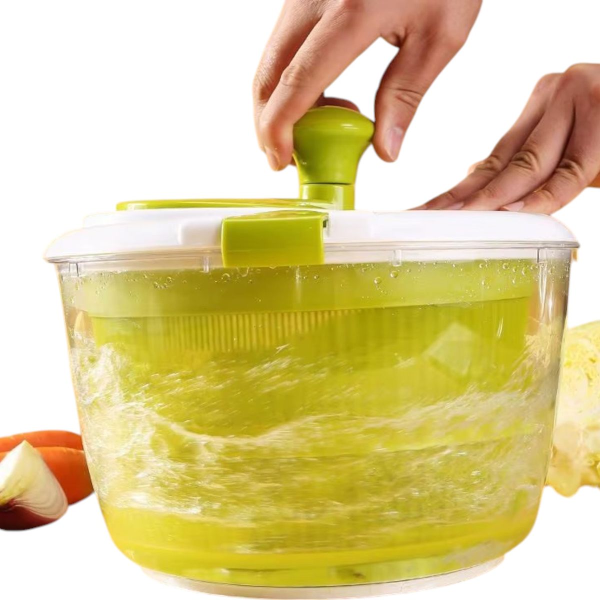 GENERICO - Escurridor Ensalada Centrifuga Secado Rapido Frutas Verduras