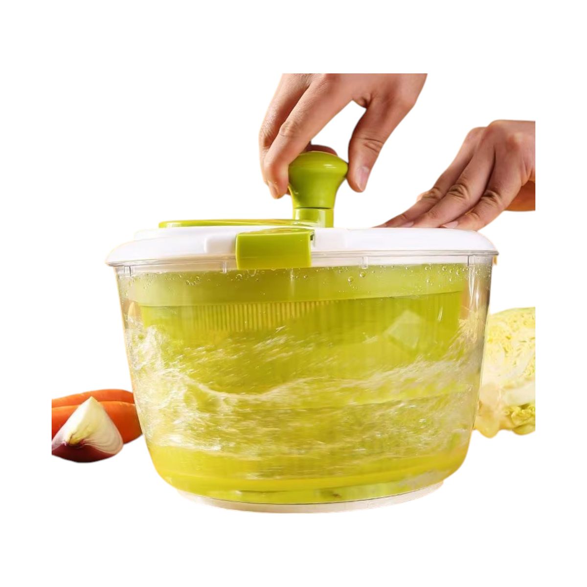 GENERICO - Escurridor Ensalada Centrifuga Secado Rapido Frutas Verduras