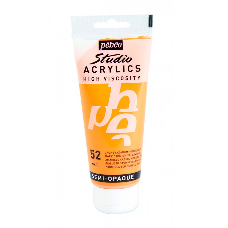 PEBEO - Acrilico Pebeo Studio 100 ml -  52 AMARILLO CADMIO OSCURO IMITACION
