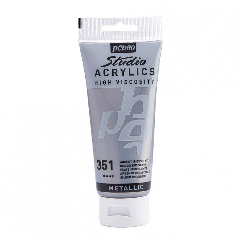 PEBEO - Acrilico Pebeo Studio 100 ml - 351 PLATA METÁLICO