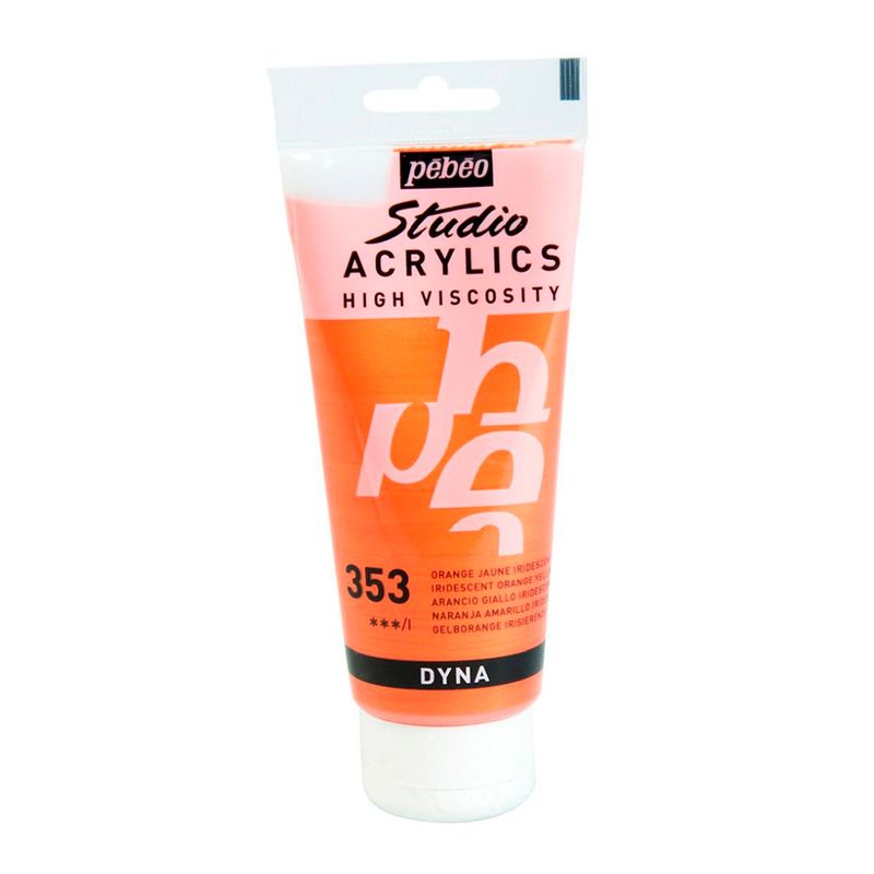 PEBEO - Acrilico Pebeo Studio 100 ml - 353 NARANJA AMARILLO IRIDISCENTE