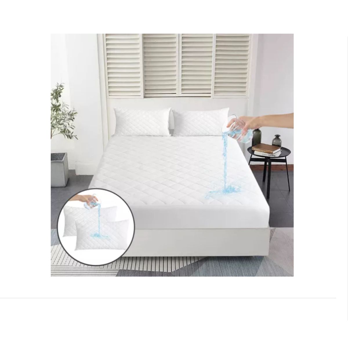 GENERICO - Cubre Colchón Protector Impermeable 15plazas+funda Almohada