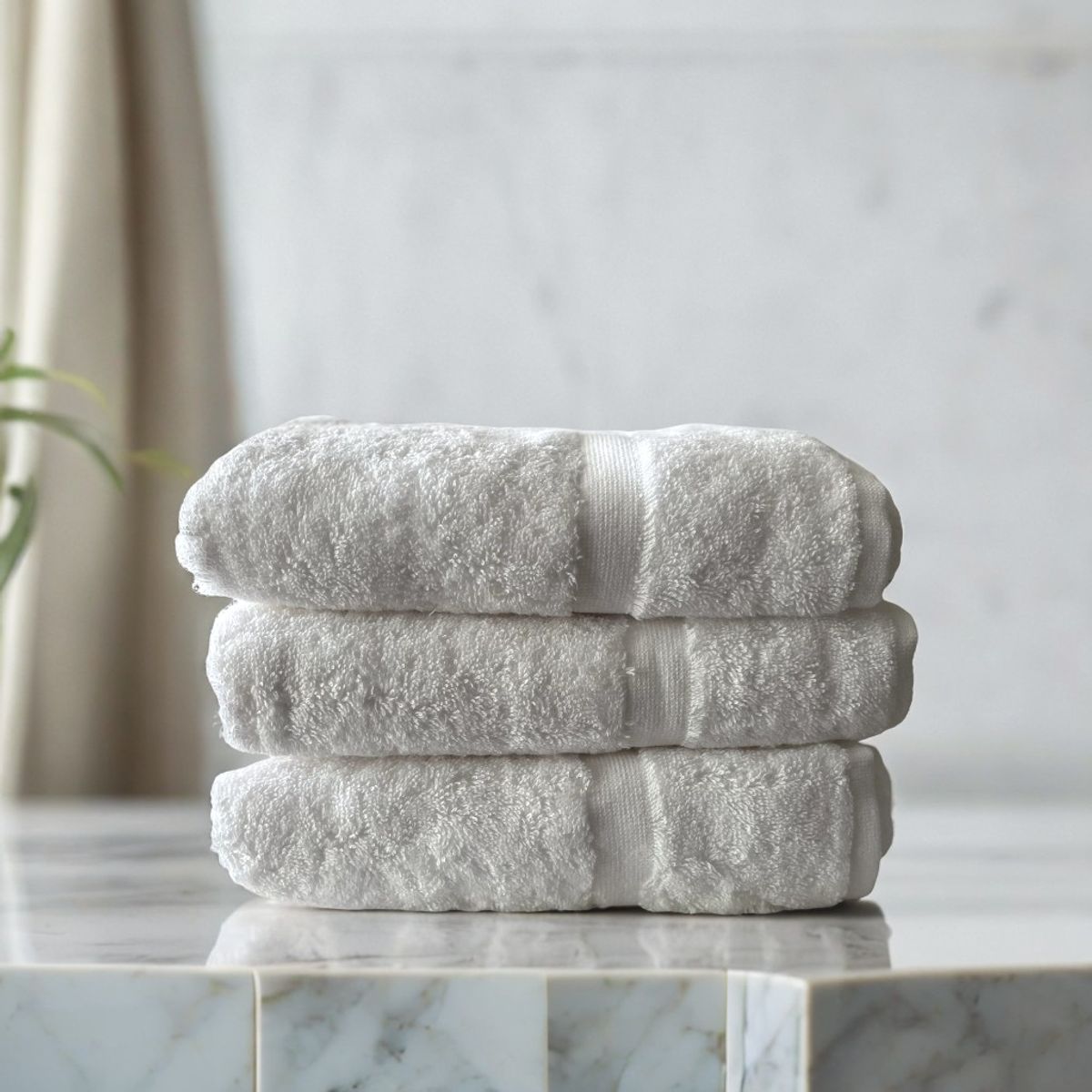 KARSTEN - Juego 3 toallones baño 600gr blancos