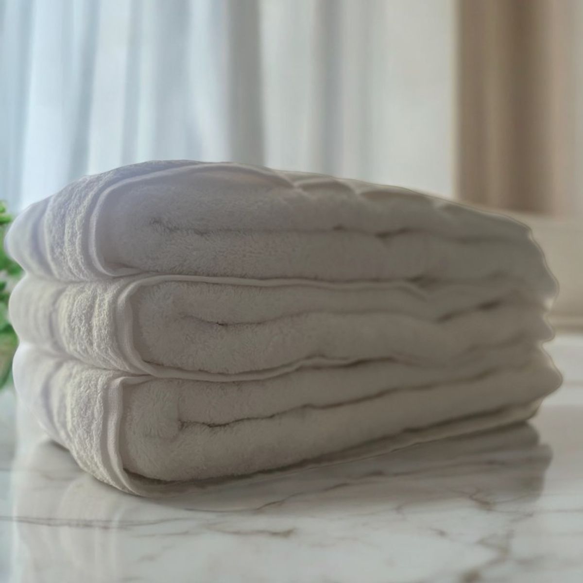 KARSTEN - Juego 3 toallones baño 600gr blancos