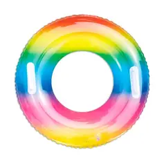 GENERICO - FLOTADOR INFLABLE MULTICOLOR ANILLO 70CM VERANO