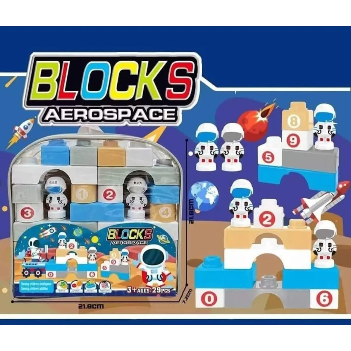 LOS CHINOS - lego bloques de construccion astronauta 29 pzs