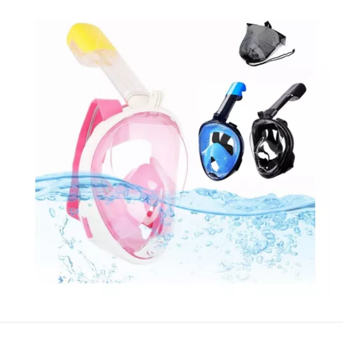 GENERICO - Máscara Snorkel Fullface Buceo Antiniebla Con Soporte Gopro