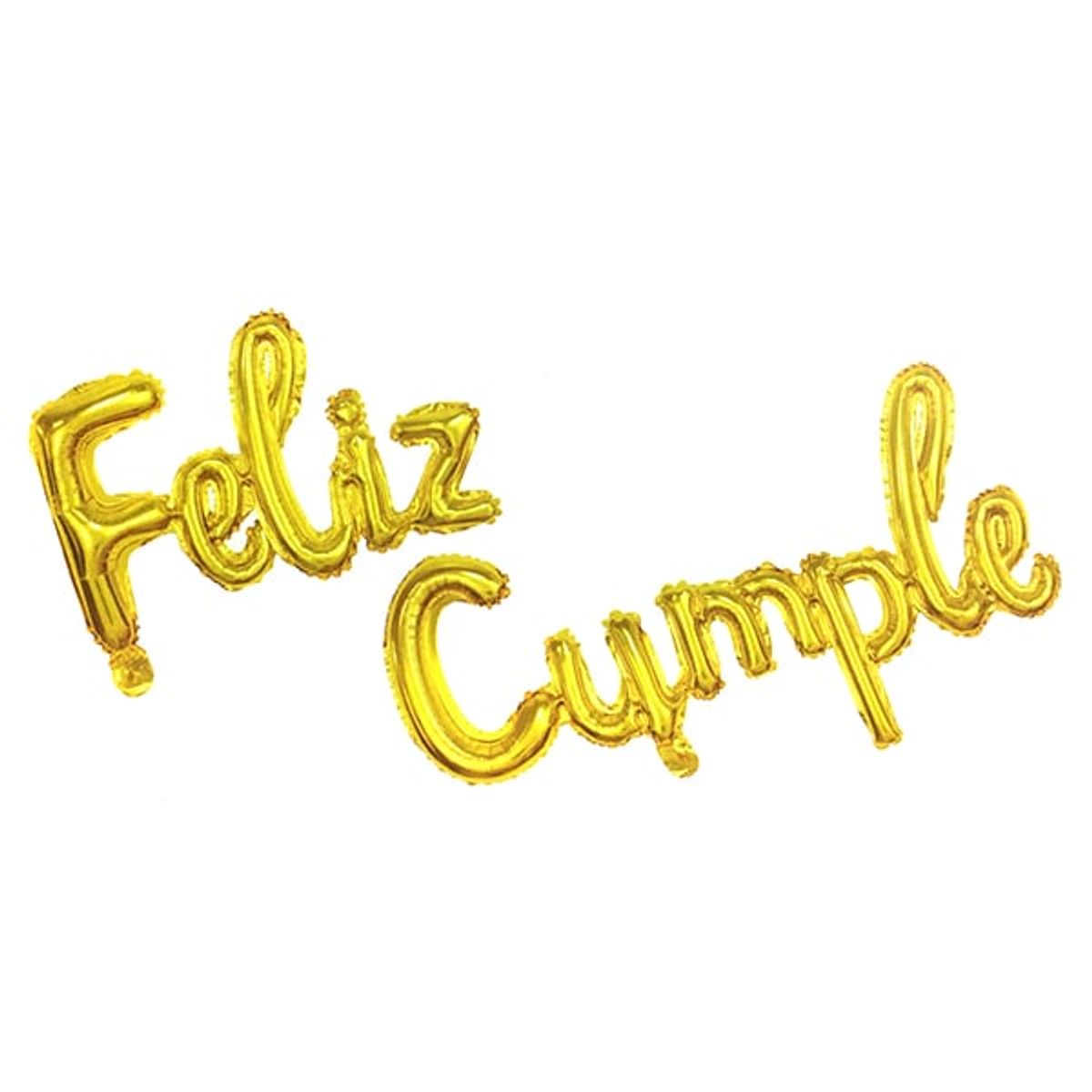 GENERICO - GLOBO METALICO F.C. CURSIVO DORADO X1 UNI