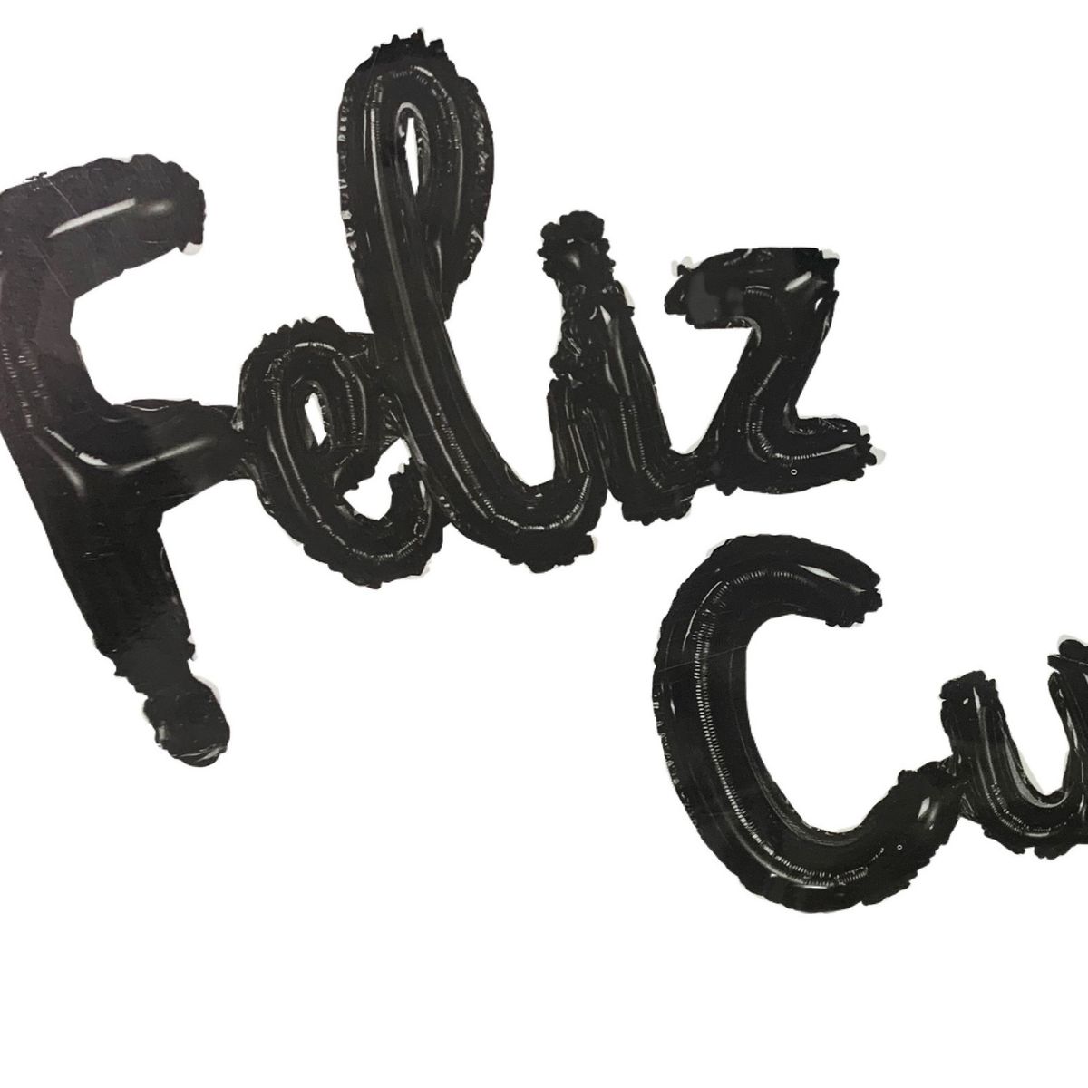 GENERICO - GLOBO METALICO F.C. CURSIVO NEGRO X 1UNI