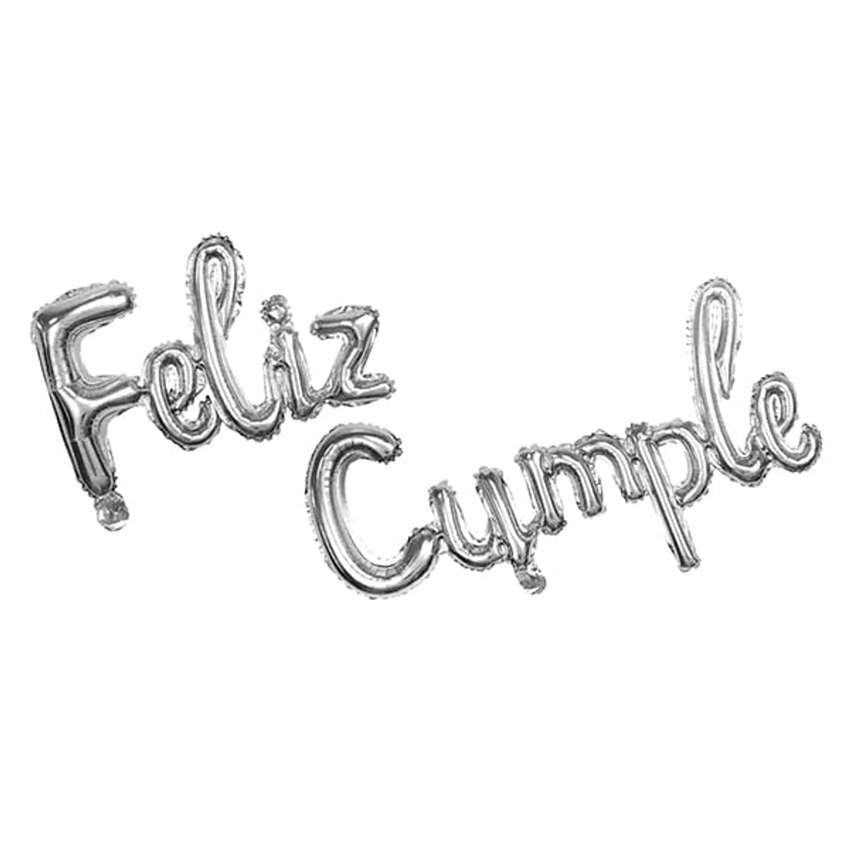 GENERICO - GLOBO METALICO FC CURSIVO PLATEADO X1 UNI